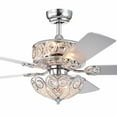 thumbnail image 1 of Catalina Chrome-Finish 5-blade 52-inch Crystal Ceiling Fan (Includes Remote and Light Kit), 1 of 8