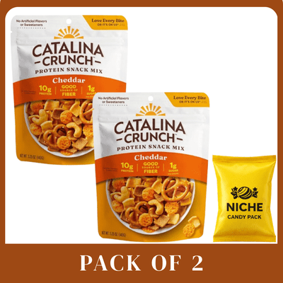 Catalina Crunch Cheddar Protein Snack Mix - 5.25 oz-2 pack-with candy pack
