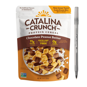 Catalina Crunch Chocolate Peanut Butter, Keto Friendly Cereal with pan
