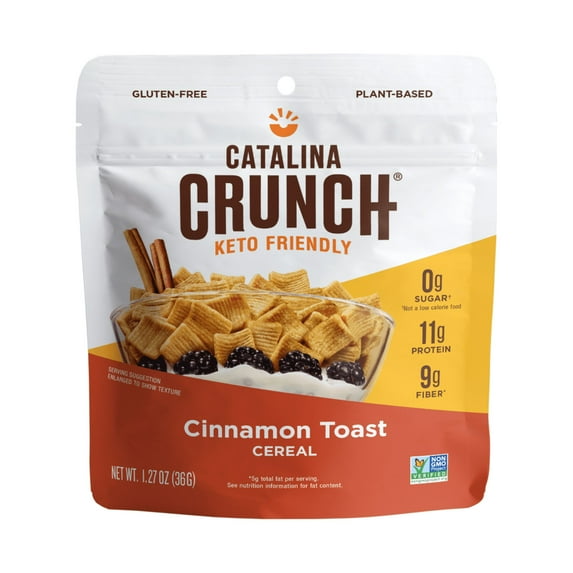 Catalina Crunch Cinnamon Toast Cereal, 1.27 oz Single Serve Pouch