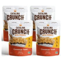 Catalina Crunch Cinnamon Toast Keto Cereal (4 Pack) 9oz Bags | Low Carb, Zero Sugar, Gluten Free, Fiber | Keto Snacks, Vegan Snacks, Protein Snacks | Keto Friendly Foods