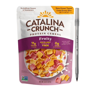Catalina Crunch Fruity, Keto Friendly, Cereal with pan