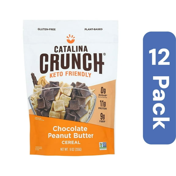 Catalina Crunch Keto Chocolate Peanut Butter Cereal 1.27 oz, Pack of 12