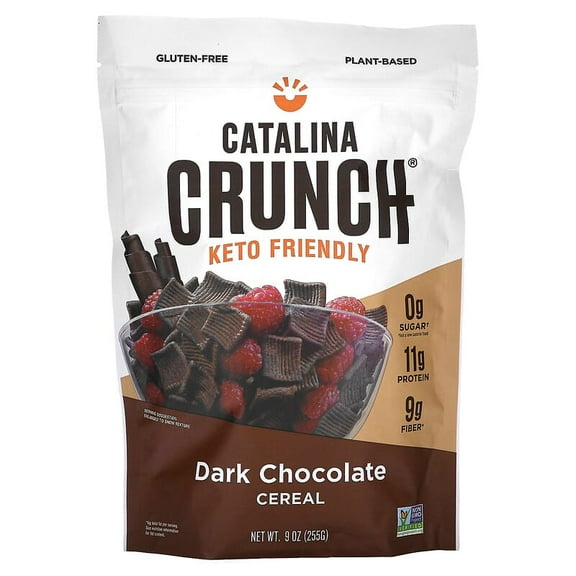 Catalina Crunch, Keto Friendly Cereal, Dark Chocolate, 9 oz Pack of 2