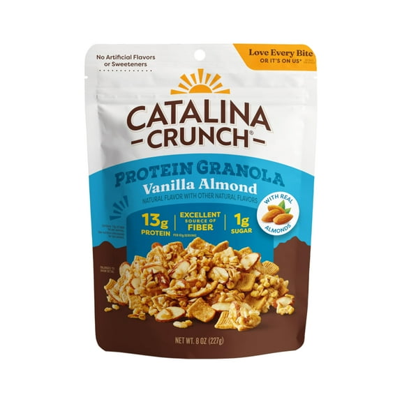Catalina Crunch ProteinTRDNGranola - Low Sugar Breakfast Cereal with 13g of Protein - Gluten Free, Keto Friendly - Vanilla Almond - 8 oz. Bag (Pack of 1)