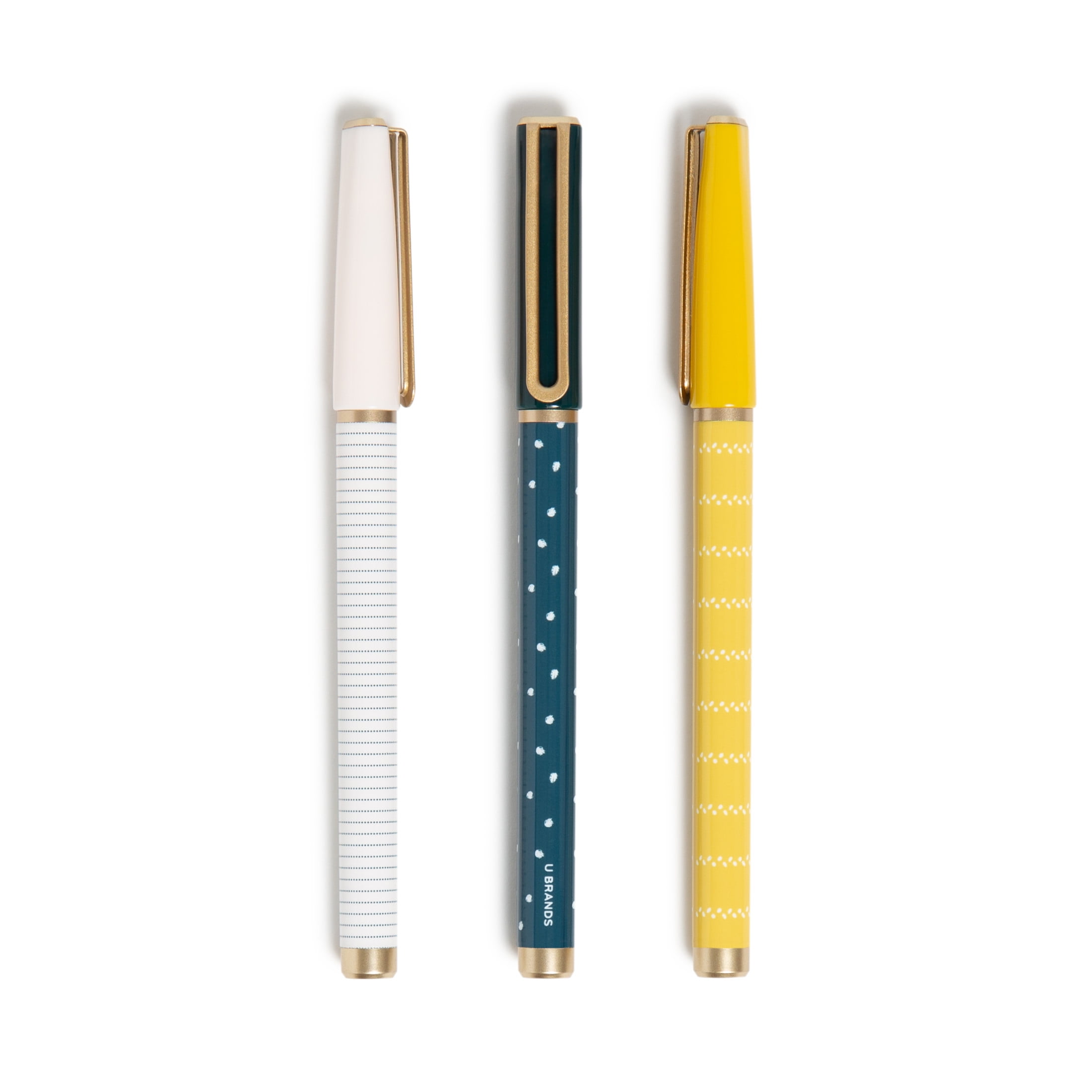Catalina Felt Tip Pens, 3 Count, Casual Chic , 0.77 mm, Black Ink, Medium Point