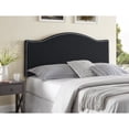 thumbnail image 1 of Catalina Black Upholstered Queen Headboard – Nailhead Trim, 12 Adjustable Positions, 1 of 5