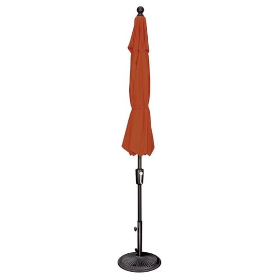 Catalina SSUM92-09-09-R293 9 ft. Catalina Octagon Push Button Tilt Market Umbrella, Black & Silver