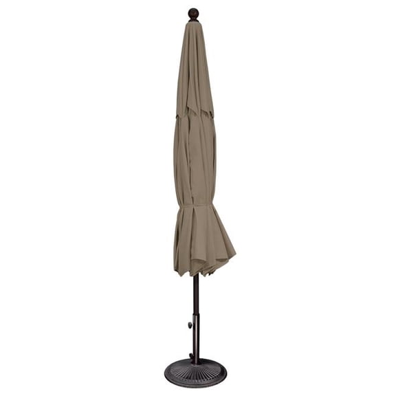 Catalina SSUM92-11-09-R8813 11 ft. Catalina Octagon Push Button Tilt Market Umbrella, Black & Spa