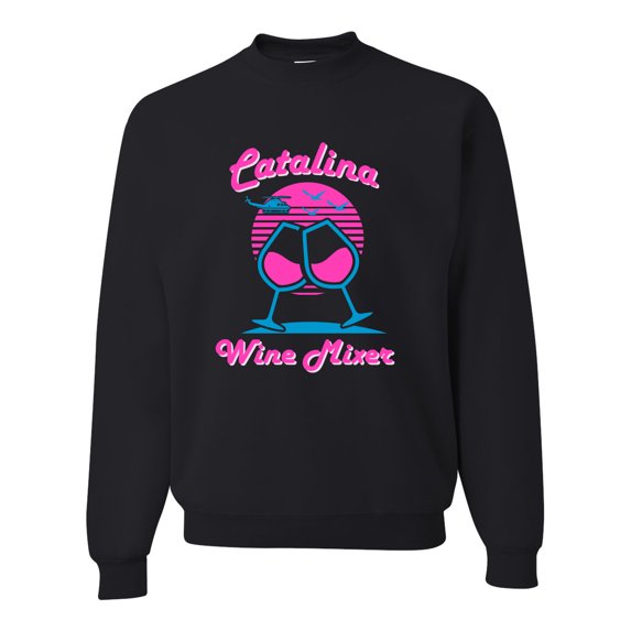Catalina Wine Mixer Island Prestige Movie| Mens Pop Culture Crewneck Graphic Sweatshirt, Black, Small