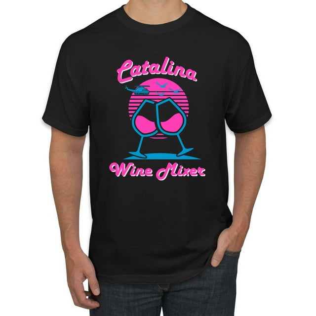 Catalina Wine Mixer Island Prestige Movie| Mens Pop Culture Graphic T-Shirt, Black, Small