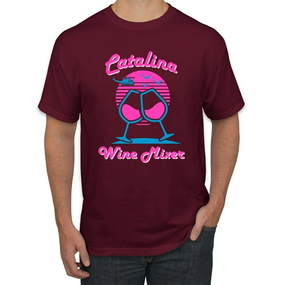 Catalina Wine Mixer Island Prestige Movie| Mens Pop Culture Graphic T-Shirt, Maroon, X-Large
