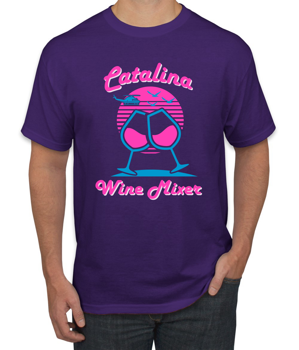 Catalina Wine Mixer Island Prestige Movie| Mens Pop Culture Graphic T-Shirt, Purple, Small - image 1 of 4