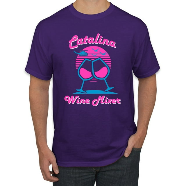 Catalina Wine Mixer Island Prestige Movie| Mens Pop Culture Graphic T-Shirt, Purple, Small