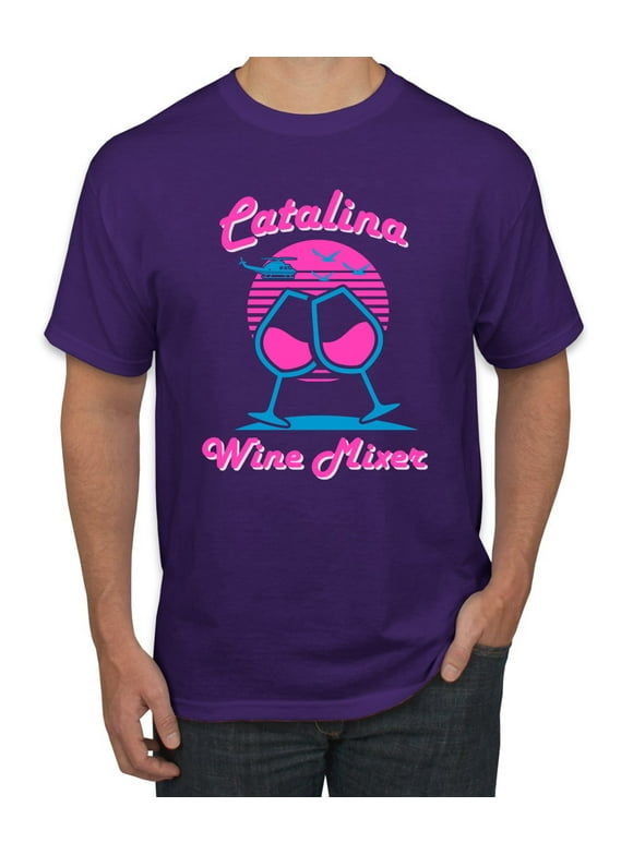Catalina Wine Mixer Island Prestige Movie| Mens Pop Culture Graphic T-Shirt, Purple, Small