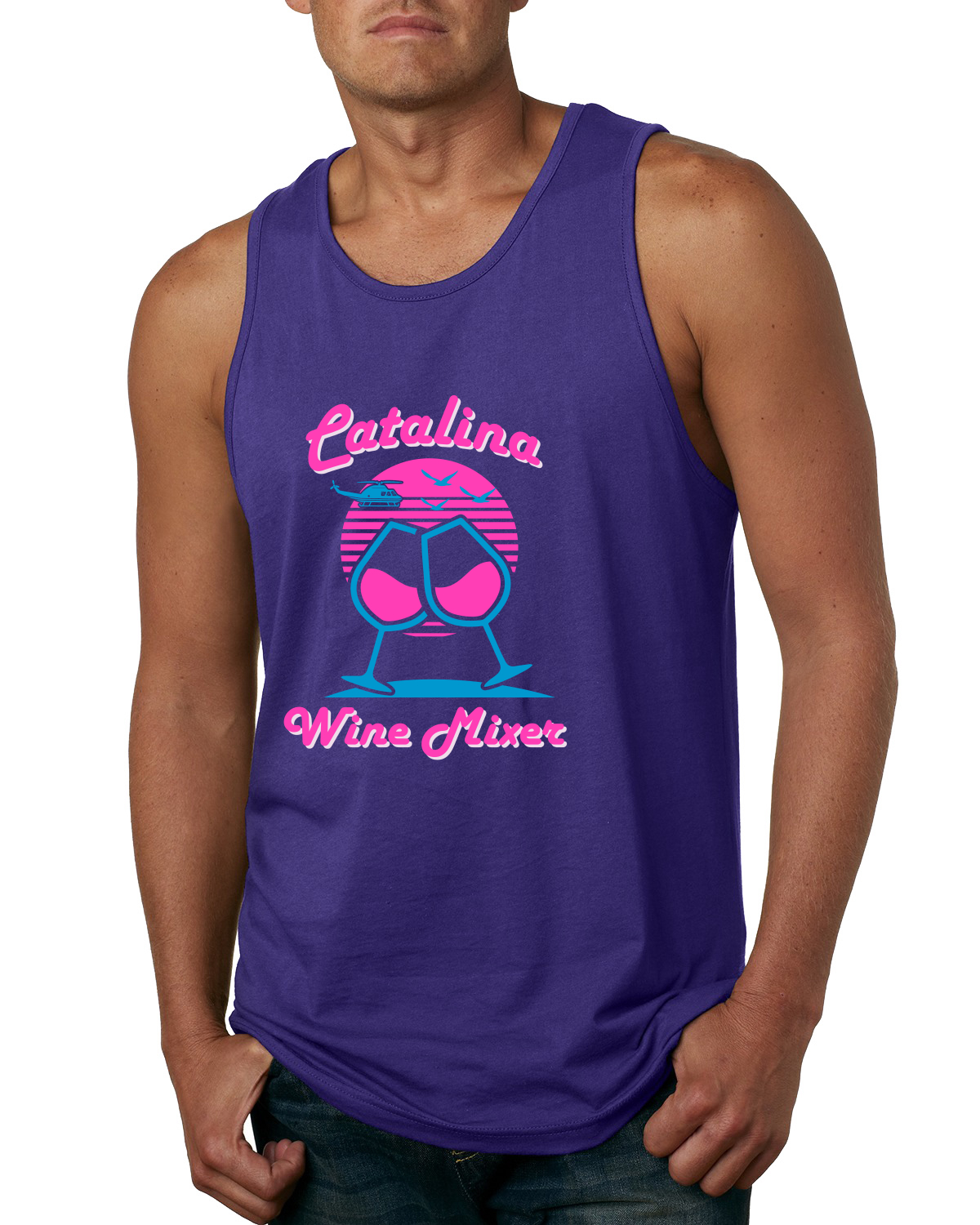 Catalina Wine Mixer Island Prestige Movie| Mens Pop Culture Graphic Tank Top, Purple, 3XL - image 1 of 4