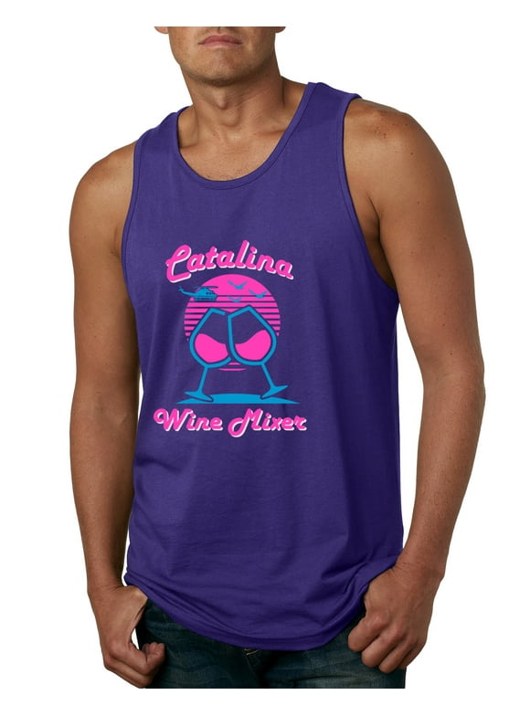 Catalina Wine Mixer Island Prestige Movie| Mens Pop Culture Graphic Tank Top, Purple, 3XL