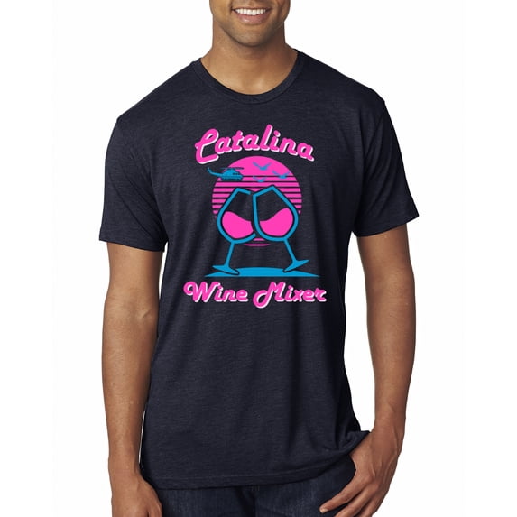 Catalina Wine Mixer Island Prestige Movie| Mens Pop Culture Premium Tri Blend T-Shirt, Vintage Navy, Small