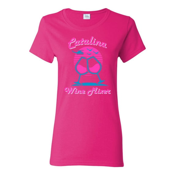 Catalina Wine Mixer Island Prestige Movie| Womens Pop Culture Graphic T-Shirt, Fuschia, X-Large