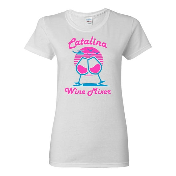 Catalina Wine Mixer Island Prestige Movie| Womens Pop Culture Graphic T-Shirt, White, Small