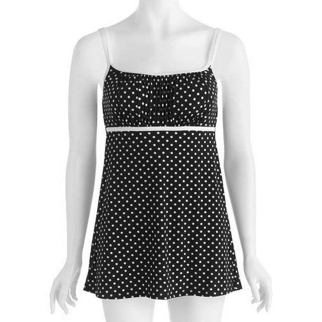 Catalina Women's PlusSize Polka Dot OnePiece Swimdress