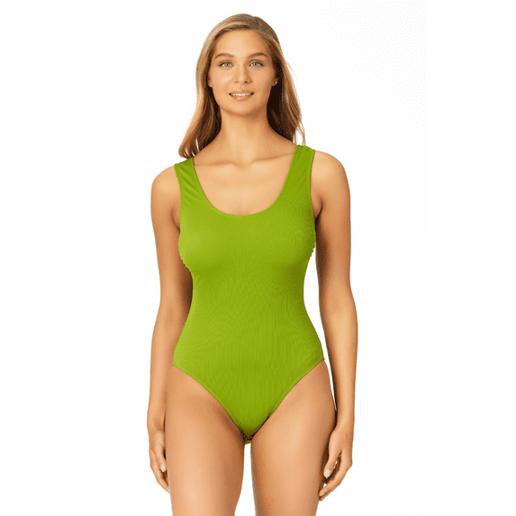 Catalina - Women's Ribbed X Back Low Scoop One Piece Swimsuit
