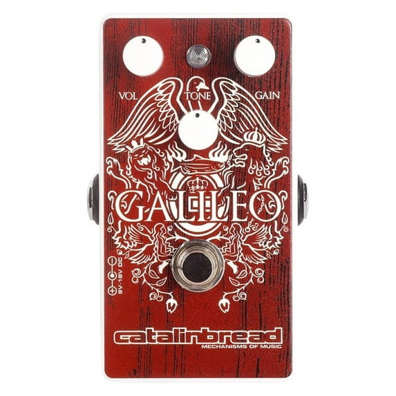 Catalinbread Galileo Treble Boost Foundation Overdrive Guitar Effects Pedal with Volume Control, Tone Control, and Gain Control (Limited Edition Red)