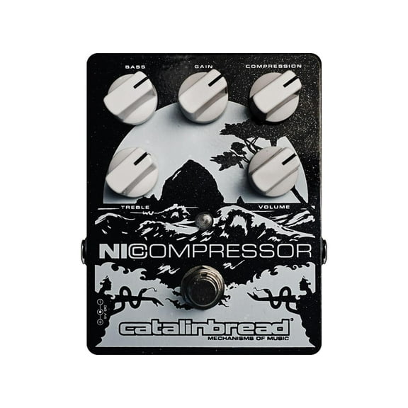 Catalinbread NICOMPRESSOR Guitar Effects Pedal (Black and Silver)