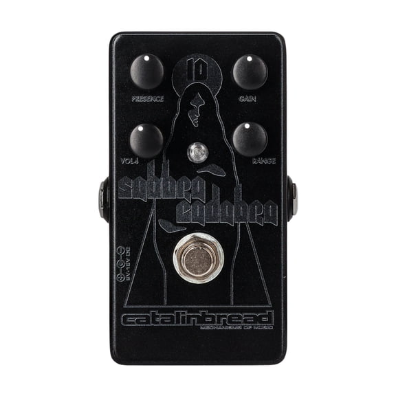 Catalinbread Sabbra Cadabra 10th Anniversary Edition Guitar Pedal Treble Booster Tony Iommi Tone High Gain Presence Gain VOL4 Range Controls (Blackout)
