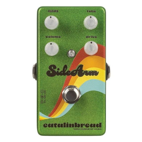 Catalinbread Starcrash 70s Collection Sidearm Overdrive Guitar Effects Pedal with Volume, Mids, Tone and Drive Knob