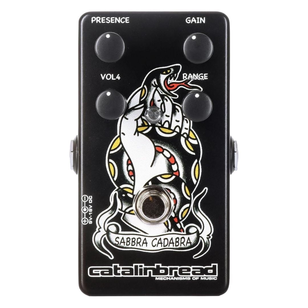 Catalinbread Traditional Ink Collection Sabbra Cadabra Overdrive Pedal with Enhanced Tone Controls and Volume Adjustments