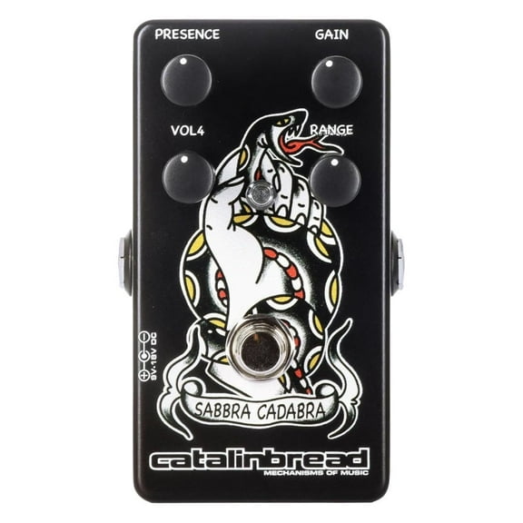 Catalinbread Traditional Ink Collection Sabbra Cadabra Overdrive Pedal with Enhanced Tone Controls and Volume Adjustments