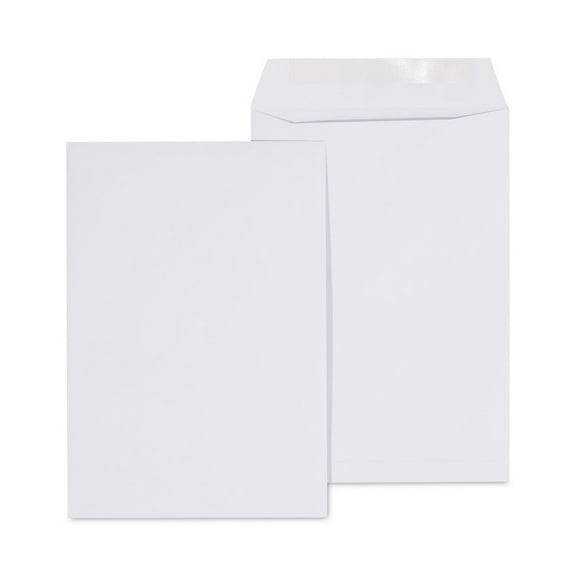 Universal UNV40104 6.5 in. x 9.5 in. 24 lb. #1-3/4 Square Flap Gummed Catalog Envelope - White (500/Box)