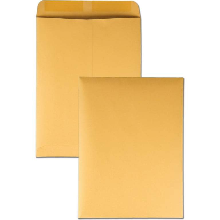 Catalog Envelope, 28 lb Bond Weight Kraft, #10 1/2, Square Flap, Gummed Closure, 9 x 12, Brown Kraft, 100/Box Catalog Envelope, 28 lb Bond Weight Kraft, #10 1/2, Square Flap, Gummed Closure, 9 x 12, Brown Kraft, 100/Box