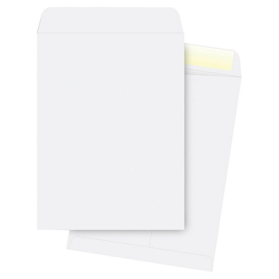 Catalog Envelopes 9x12 White - 42102, 250 Pack - Heavy Duty Mailing Envelopes for Catalogs, Brochures, Direct Mail & Documents