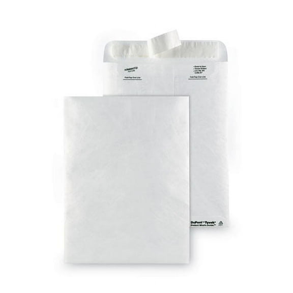 "Catalog Mailers, Dupont Tyvek, #10 1/2, Squar Flap, Redi-Strip Closure, 9 X 12, White, 50/box | Bundle of 2 Boxes"