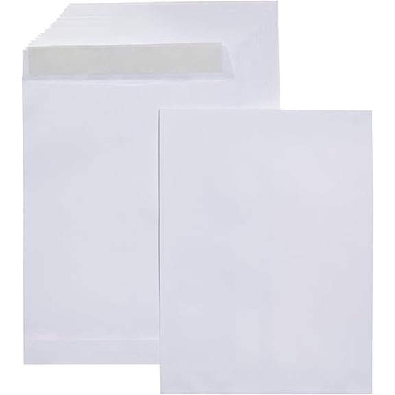 Catalog Mailing Envelopes, Self-Seal,10x13 Inches, Pack of 100, White