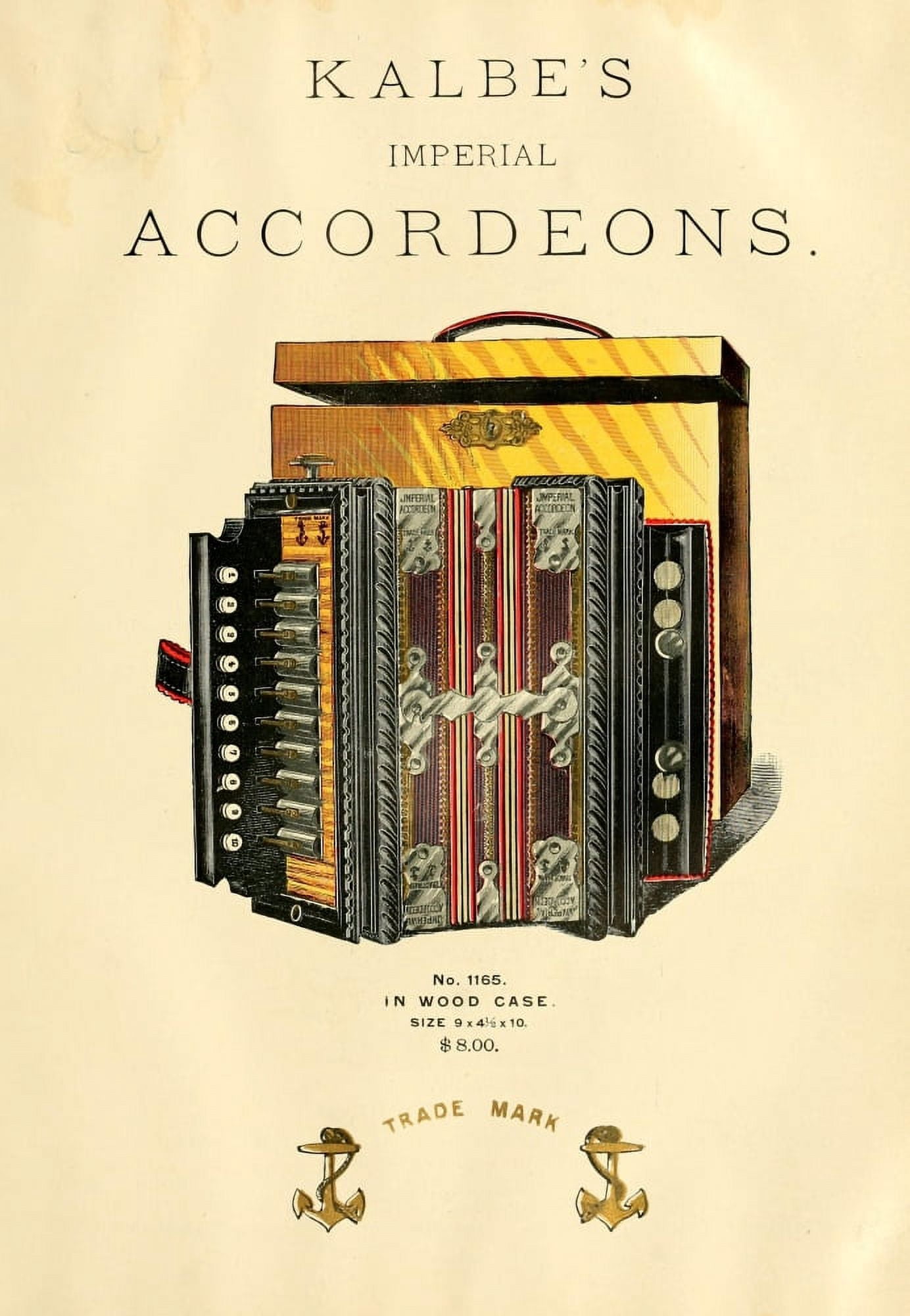 Catalogue C Bruno & Son c1890 Kalbe Imperial accordians 6 Canvas Art - Unknown (24 x 36)