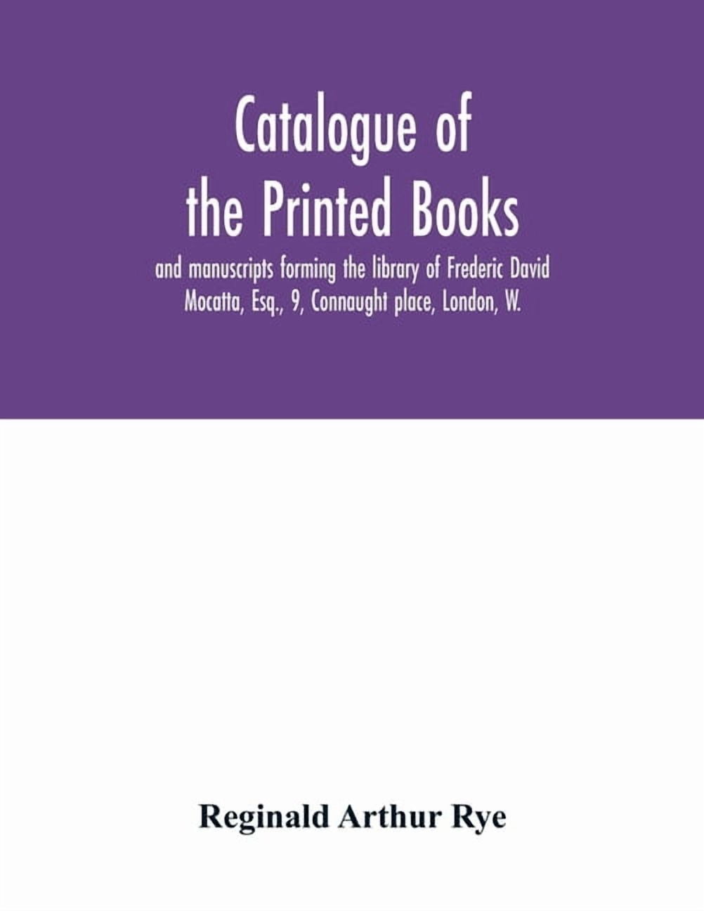 Frederic David Mocatta Books - Walmart.com