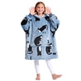 thumbnail image 1 of Catalonia Blanket Hoodie for Kids, Oversized Wearable Sherpa Sweatshirt Pullover for 7-16 yr Teens Youth, Kids Gift Idea, 1 of 7