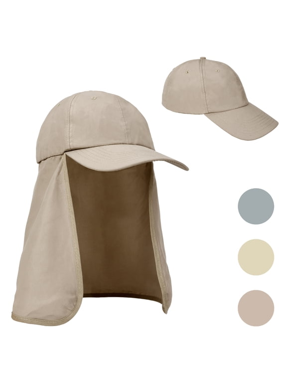 Catalonia Classic Safari Hats for Men, Wide Brim Mens Fishing Hat, Baseball Cap Foldable Neck Flap