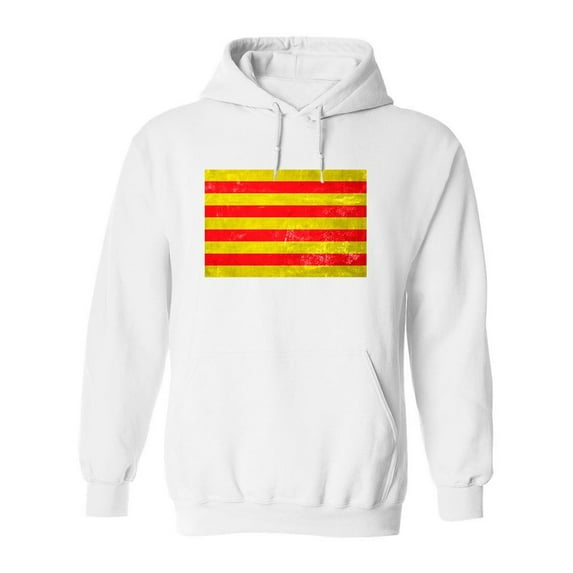 Catalonia Flag Design Hoodie Men -Image by Shutterstock, Male Large