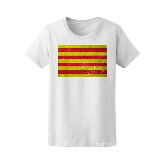 Catalonia Flag In Grunge Style Tee Men's -Image by Shutterstock