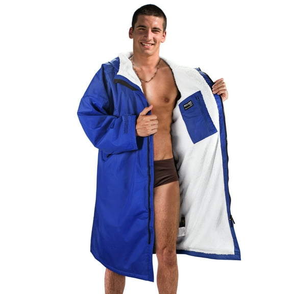 Catalonia Fleece Lining Swim Parka for Men, Women, Kids, Waterproof Versatile Swim Jacket Coat,Swim Changing Poncho Robes for Adult,Kids and Youth for Swimming, Surfing
