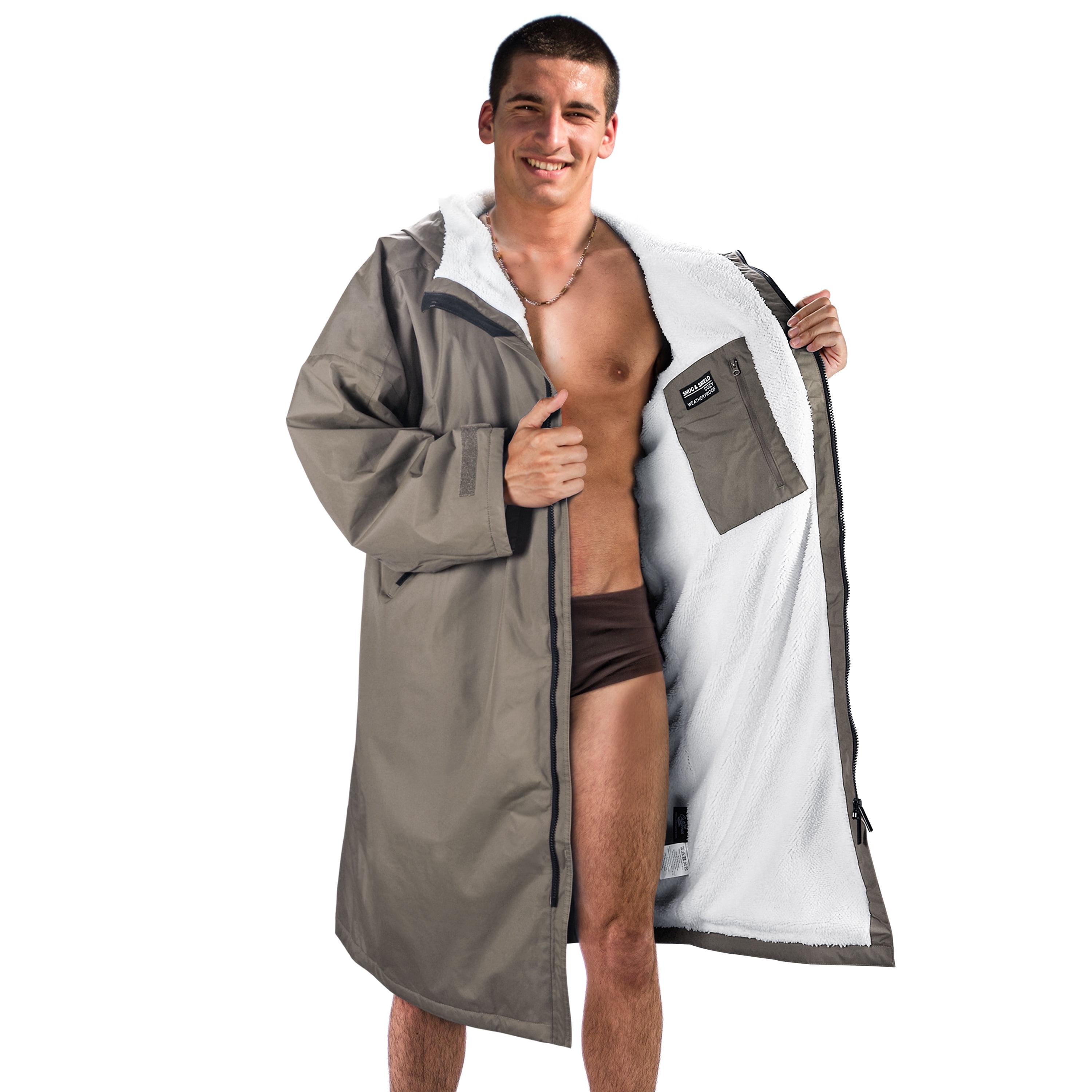 Catalonia Fleece Lining Swim Parka for Men, Women, Kids, Waterproof ...