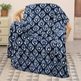 thumbnail image 1 of Catalonia Fleece Throw Blanket for Couch, Lightweight All Seasons Soft Cozy Moroccan Blanket for Home Living Room Decorative, 50'' x 60'', Blue, 1 of 7