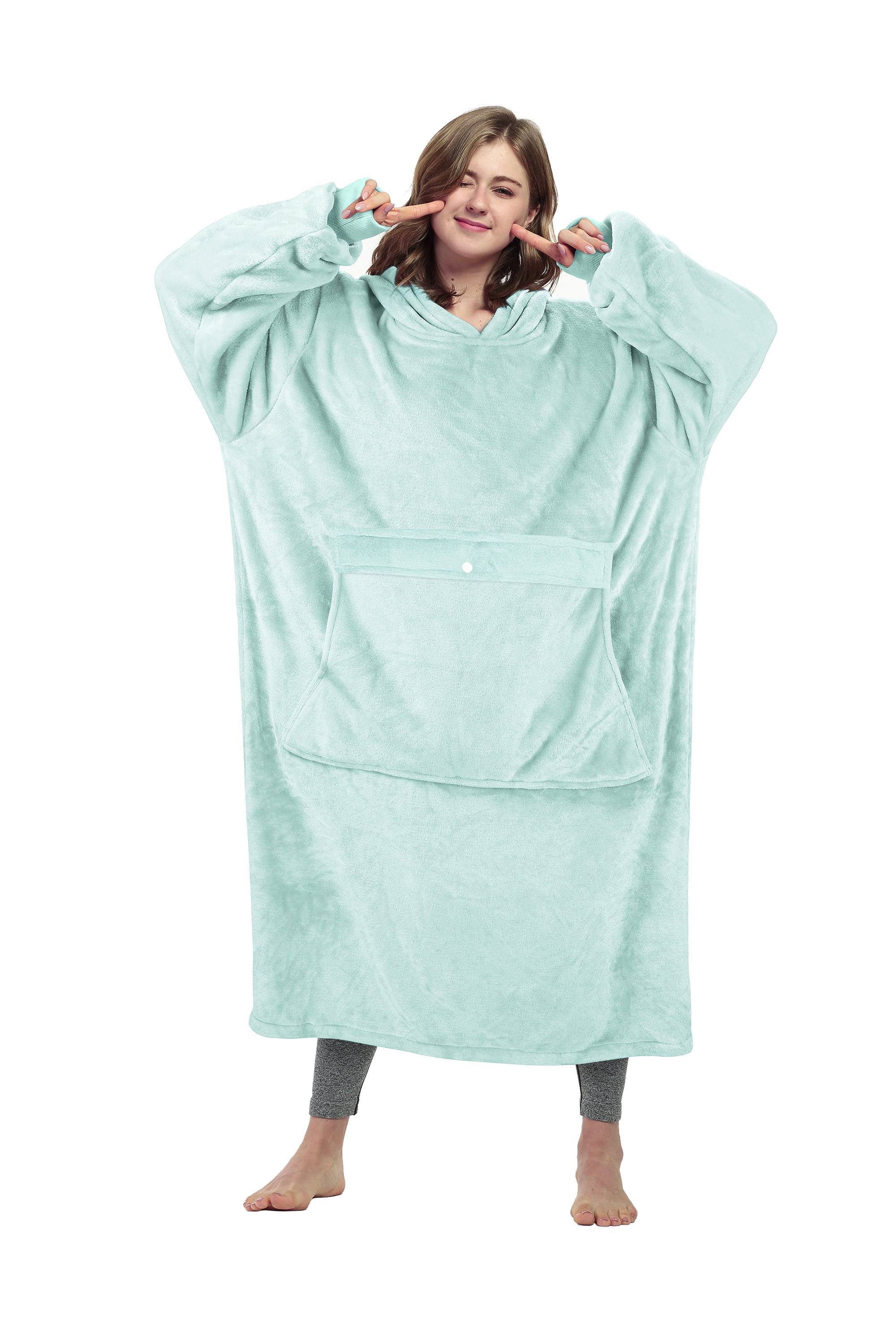 Catalonia Full Body Oversized Blanket Hoodie Sweatshirt, Extra Long Wearable Fleece Pullover, Gift for Adult Men Women Wife Girlfriend