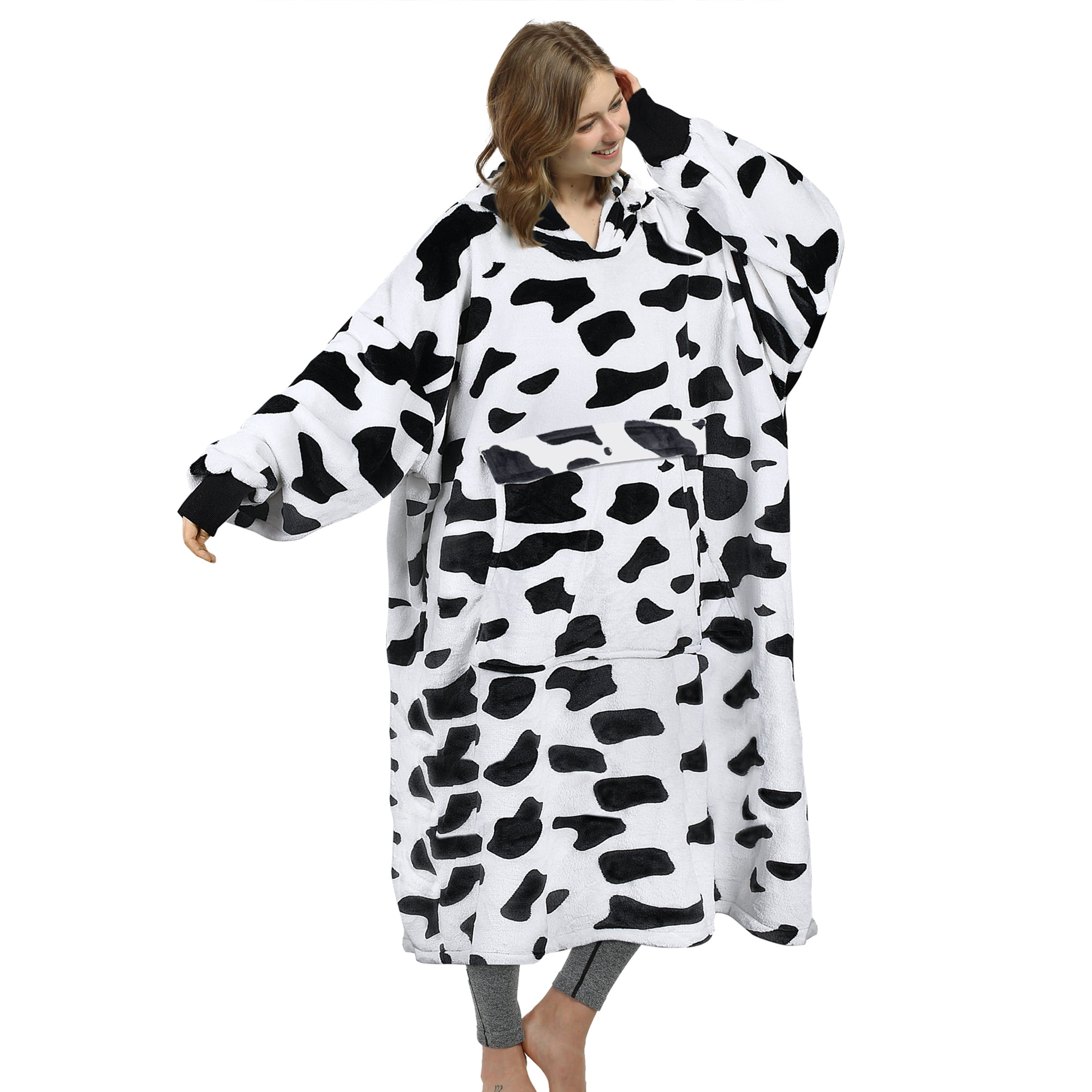 Catalonia Full Body Oversized Blanket Hoodie Sweatshirt, Extra Long Wearable Fleece Pullover, Gift for Adult Men Women Wife Girlfriend