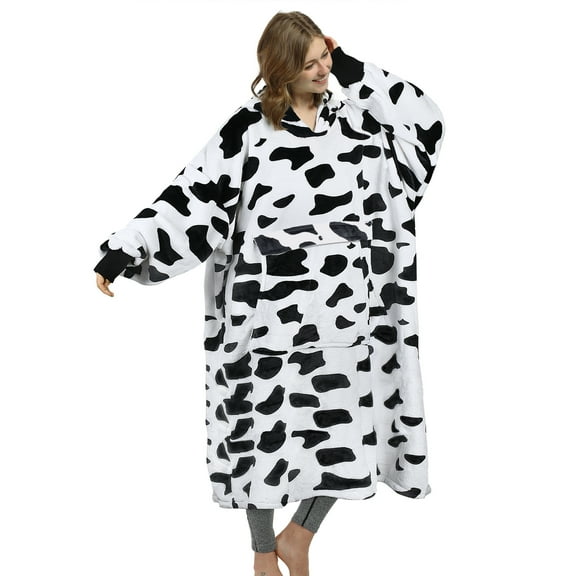 Catalonia Full Body Oversized Blanket Hoodie Sweatshirt, Extra Long Wearable Fleece Pullover, Gift for Adult Men Women Wife Girlfriend