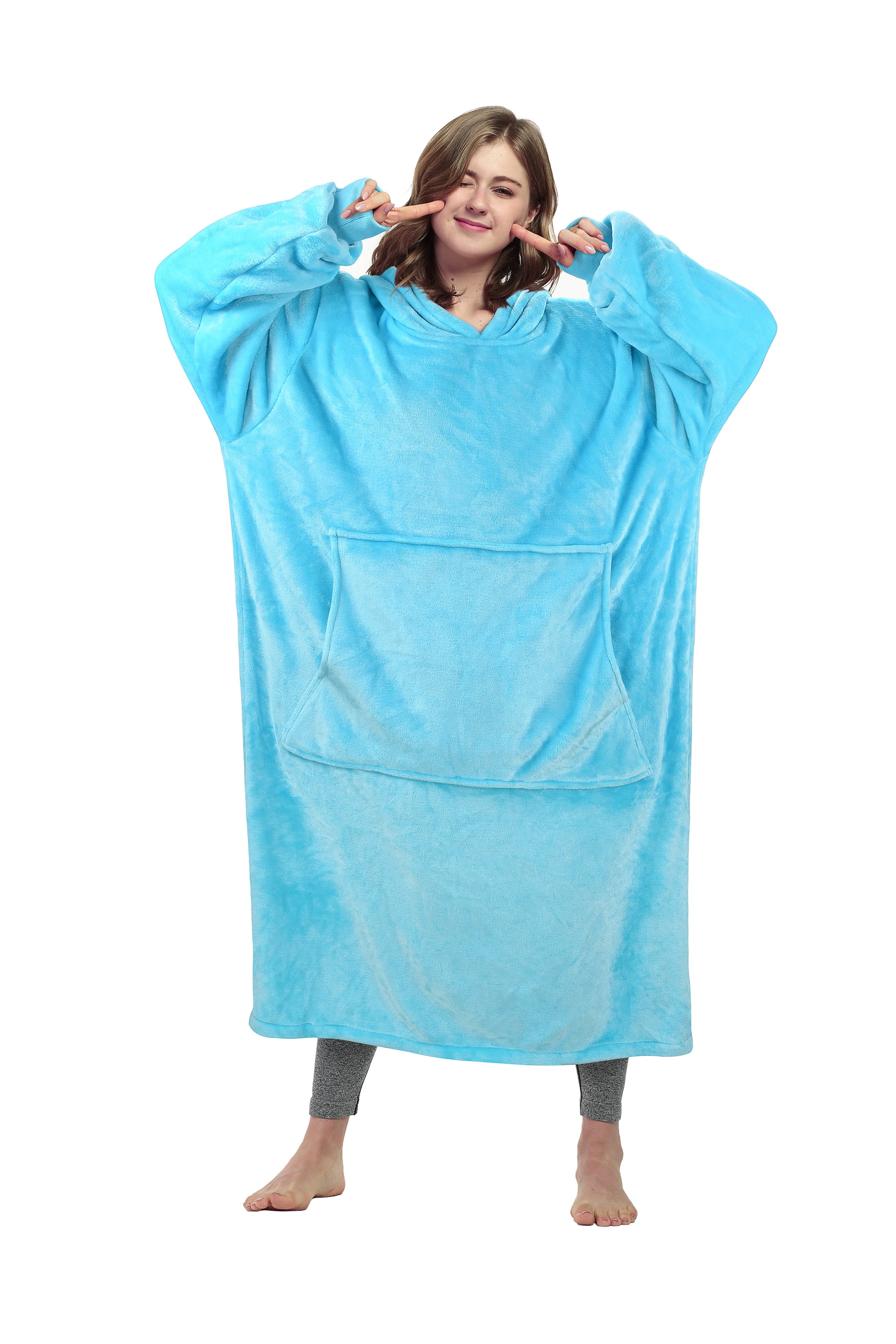 Catalonia Full Body Oversized Blanket Hoodie Sweatshirt, Extra Long Wearable Fleece Pullover, Gift for Adult Men Women Wife Girlfriend